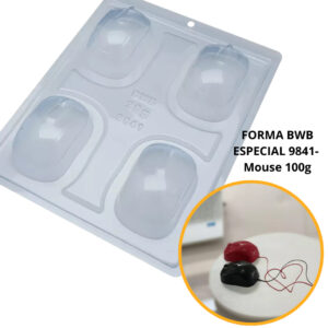 1~4 Forma Bwb Com Silicone Para Chocolate Cód.9841-Mouse 100g.Para
