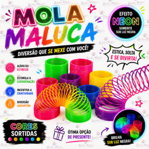 15 Mola Maluca Grande Neon Brinquedo Promoção Festa Infatil Prenda