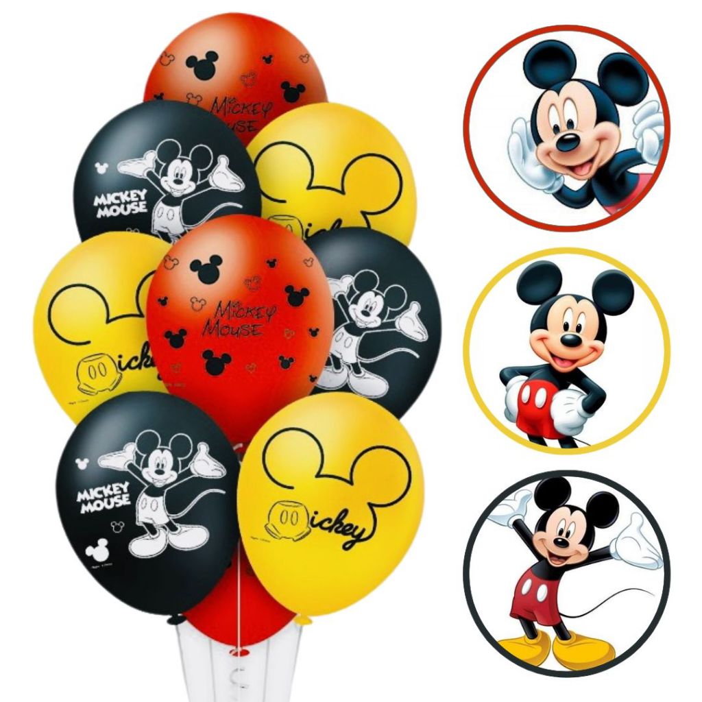25~125 Balão Mickey Mouse Festa Redondo 9 Pol. Regina