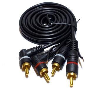 3 Cabo Rca 1,5 Metros Injetado Banhado Ouro Som Automotivo
