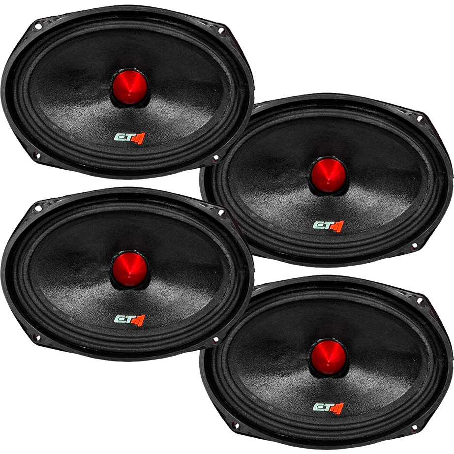 4 Alto Falantes 69 Etm 125w Rms Trio Goiano Som Automotivo