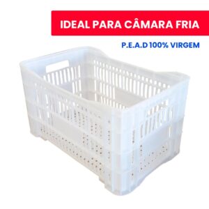 4 Pç Caixa Plástica Agrícola Câmara Fria Congelamento Hortifruti