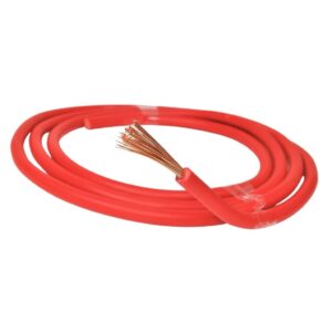 6 Metros Cabo Auto 6mm Som Automotivo Vermelho Emborrachado Alto