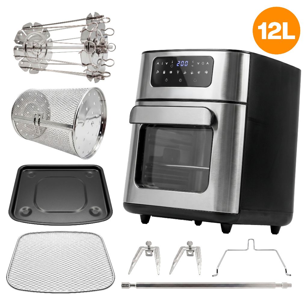 Air Fryer Oven Nakasaki 12L Digital Preto 1700W Antiaderente Sem Oleo
