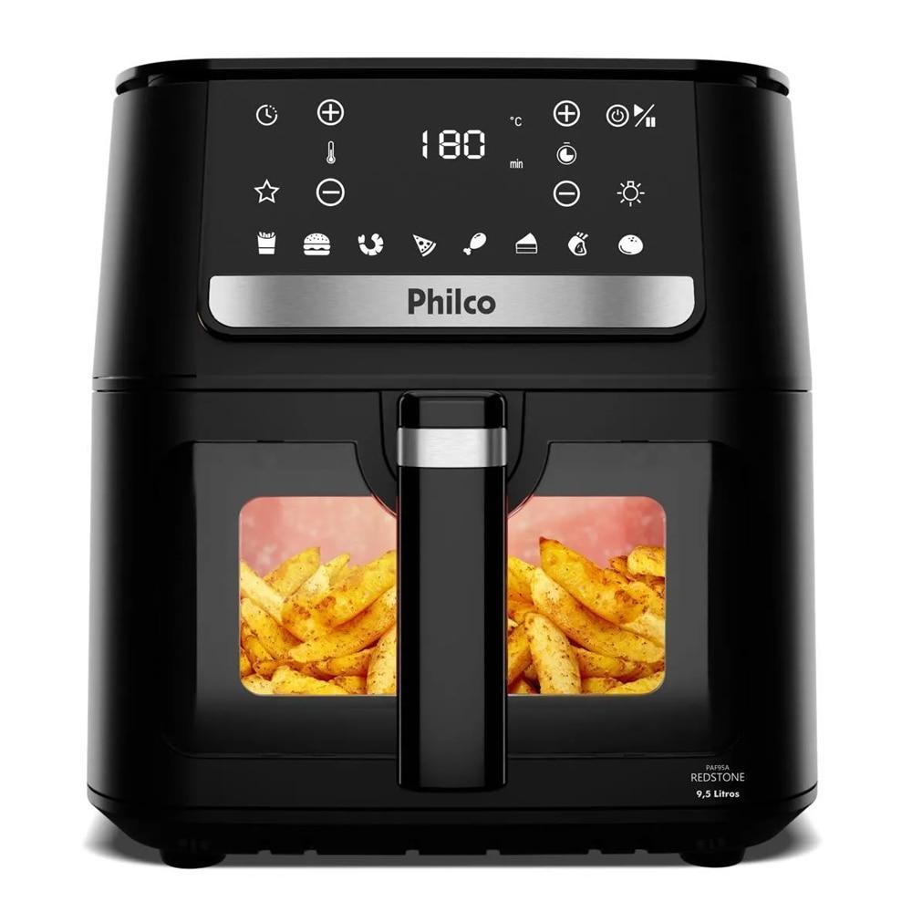 Air Fryer Philco 9,5 Litros Visor Glass Redstone PAF95A 110V