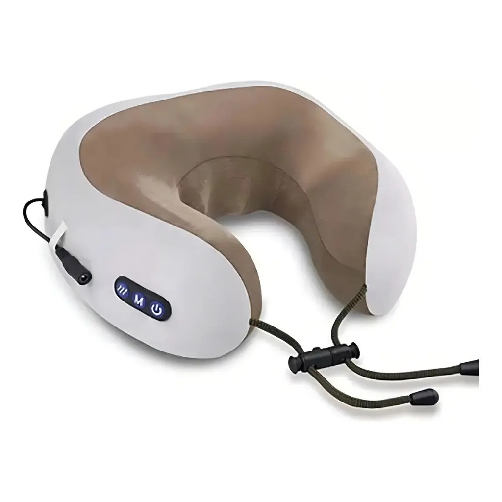 Almofada Massageadora Pescoço USB Recarregável Espuma Memory Form