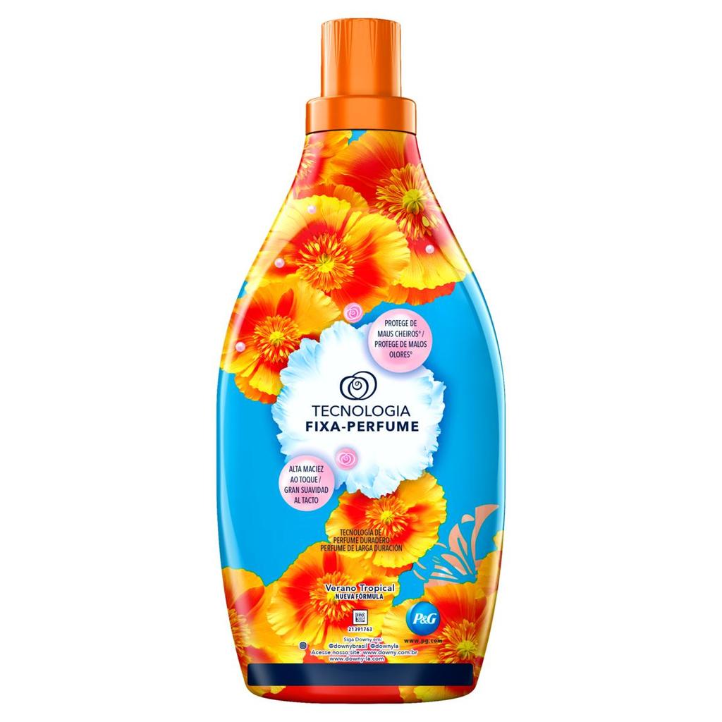 Amaciante Downy Verão Tropical 1.5L Rende 6L Perfume de Alta Fixação