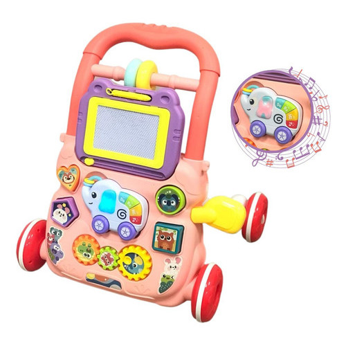 Andador Didático Importway Rosa Brinquedo Musical Educativo para
