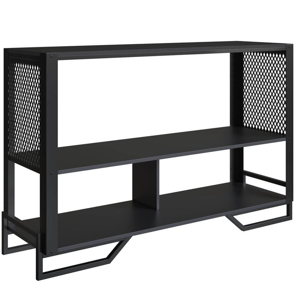 Aparador Industrial PlacaEPonto 2 Prateleiras 134cm Mdp Preto