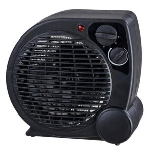 Aquecedor Portátil a Ar Ventilador Quente Preto Mimo Style