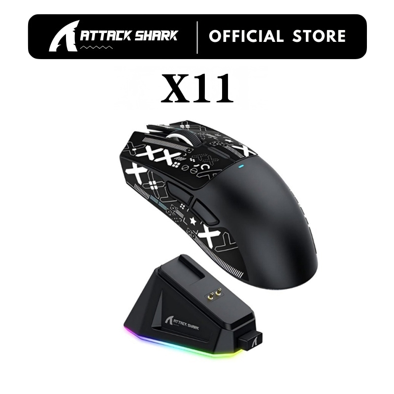 Attack Shark X11 Lightweight Wireless Gaming Mouse with RGB Charging