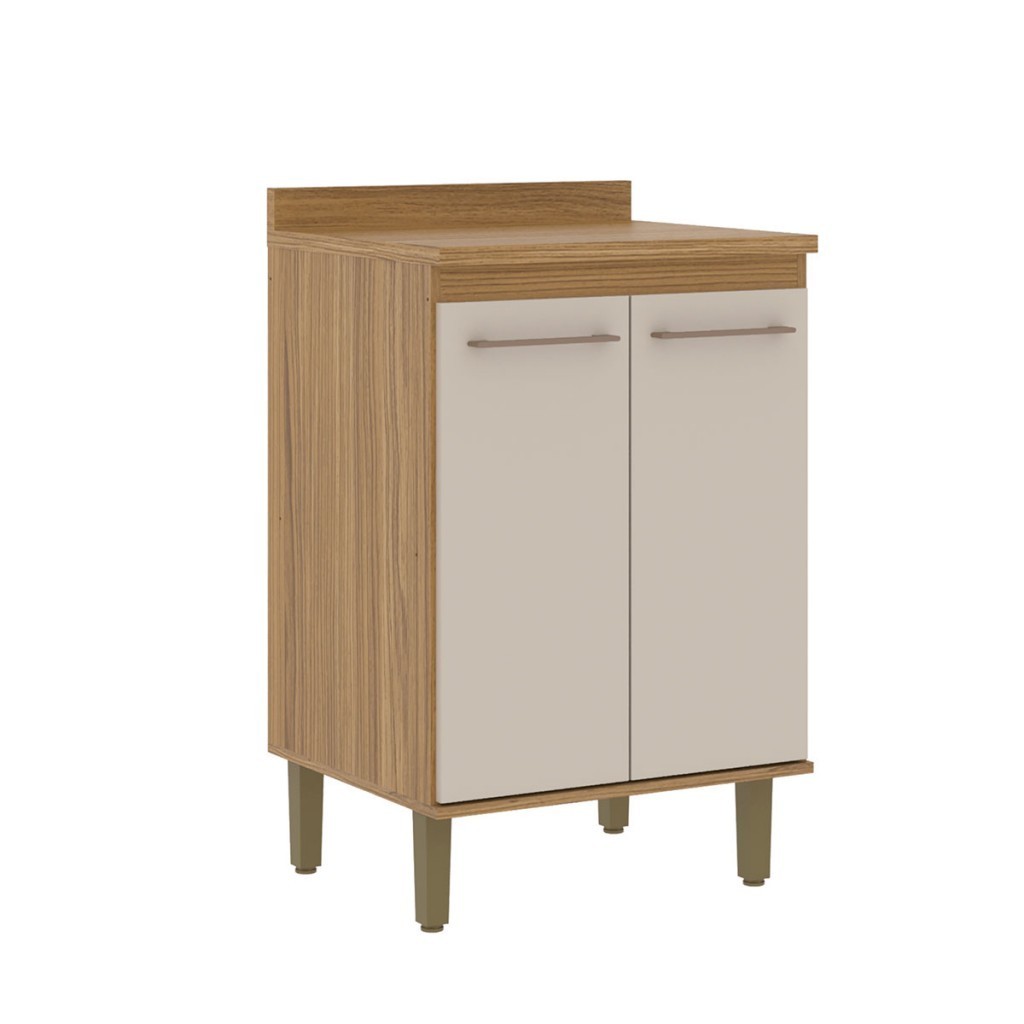 Balcão de Cozinha 60 Cm 2 Portas 1 Prateleira Ipê Cristalo Decibal