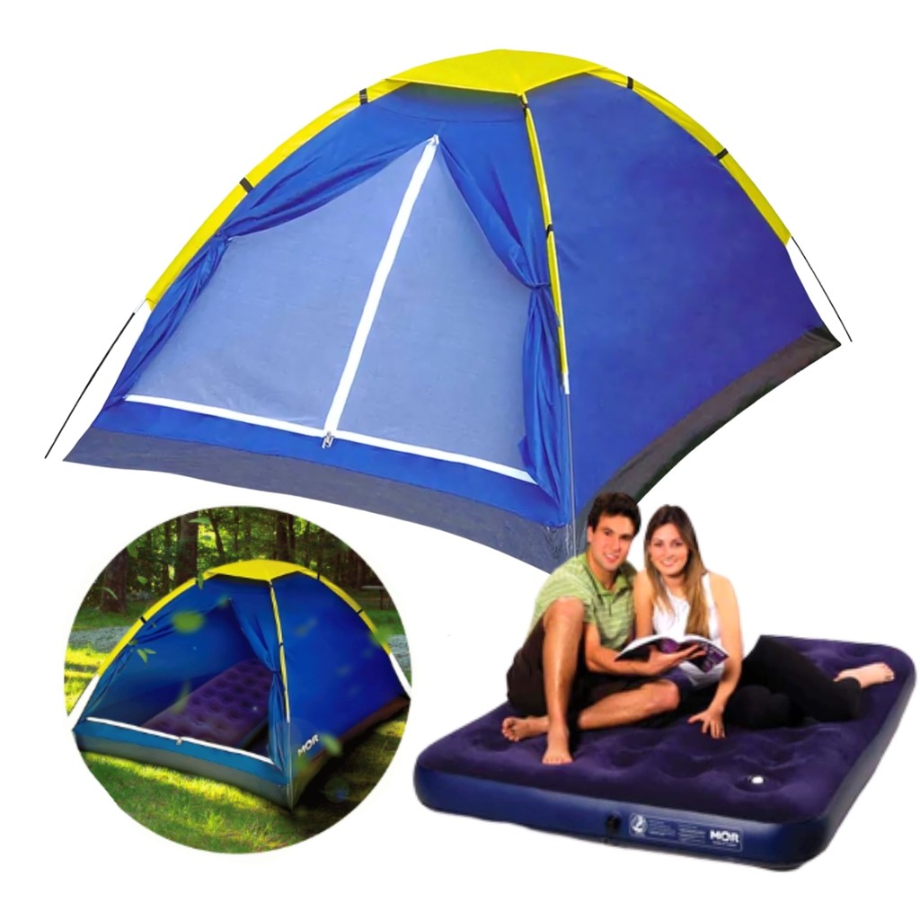 Barraca Camping Mor Iglu 2 Pessoas Colchão Casal Inflável
