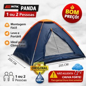 Barraca Camping Ntk Panda 2 Pessoas Leve Fácil Montagem Chuva Leve