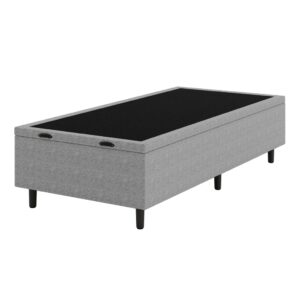 Base Cama Box Baú Solteiro Hypnos Cinza Umaflex Baú Organizador