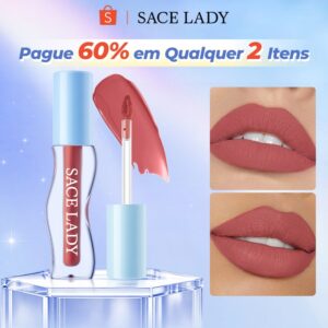 Batom Líquido Matte Sace Lady Alta Pigmentação À Prova d’Água e Longa