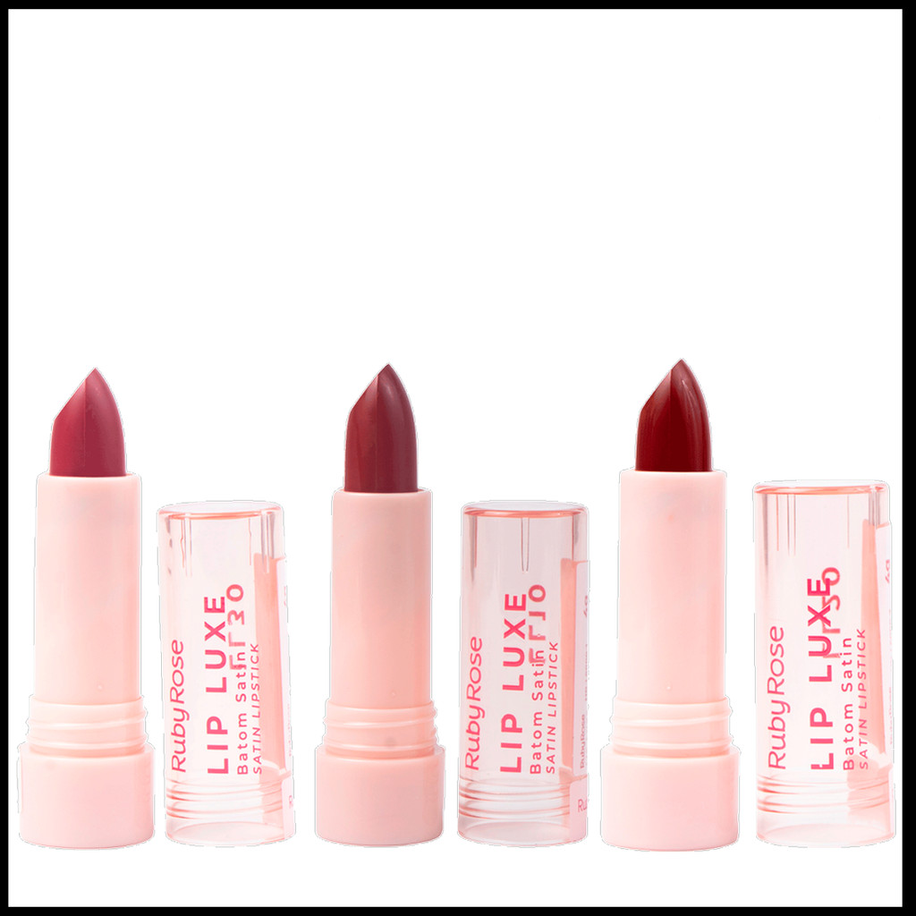 Batom Satin Bala Ruby Rose Lip Luxe