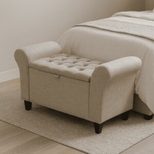 Baú Puff Banco Recamier Divã Paris Organizador Capitonê 90 cm Cama