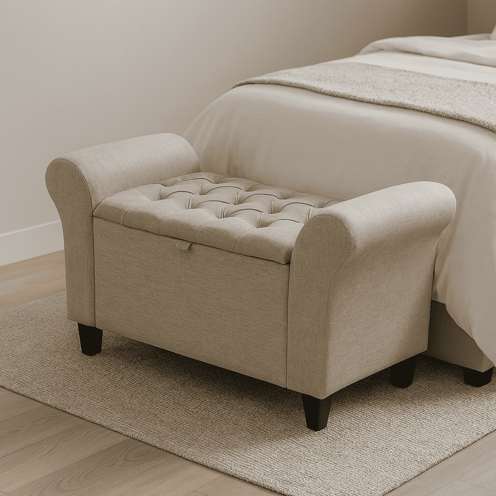 Baú Puff Banco Recamier Divã Paris Organizador Capitonê 90 cm Cama