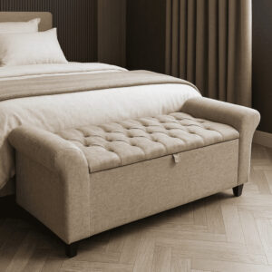 Baú Recamier Divã Paris Organizador Puff Capitonê 150 cm Cama Queen