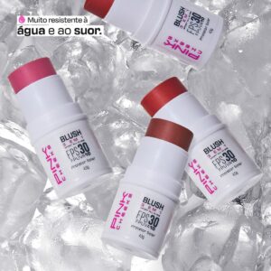 Blush Sombra Batom Pink Cheeks Sport Make Up 3 em 1 Cores