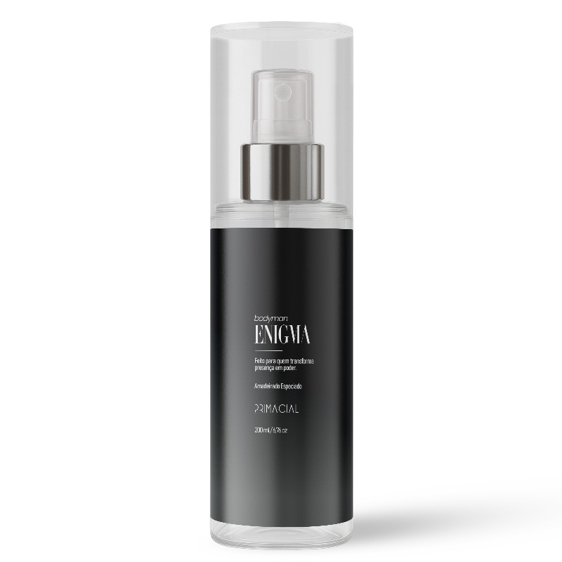 Body Splash Masculino Enigma 200ML Primacial Perfume Amadeirado Fresco
