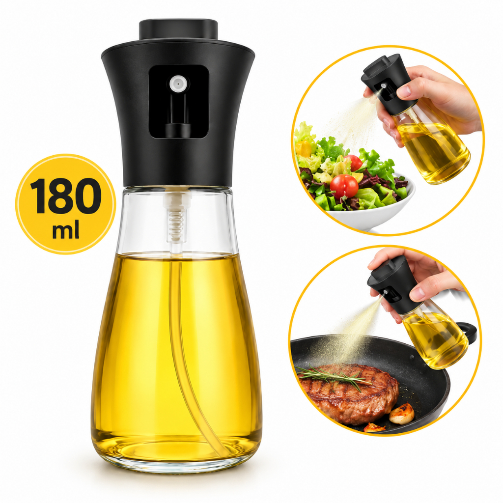 Borrifador de Azeite Óleo Spray 180ml Pulverizador Air Fryer Salada