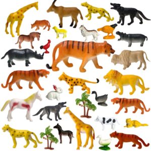 Brinquedo Animais Miniatura Floresta Fazenda Dinossauros Animais Em