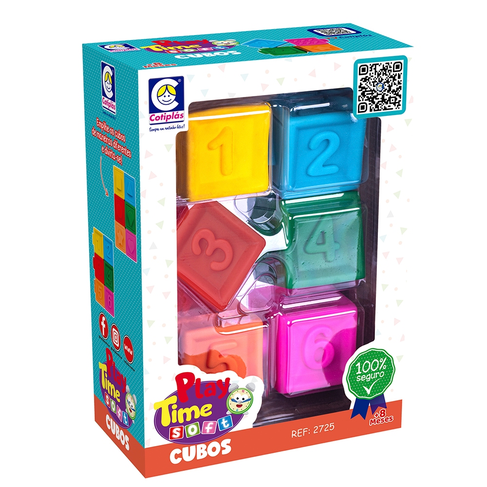 Brinquedo Educativo Play Time Soft Cubos Vinil