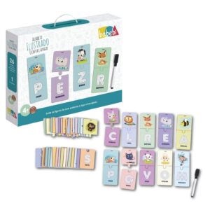 Brinquedo Infantil Alfabeto Ilustrado Escreva e Apague Babebi 6047