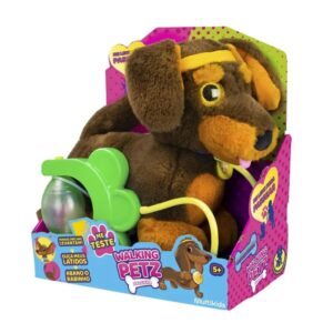 Brinquedo Infantil Walking Petz Salsicha Pelúcia de Cachorro Multikids