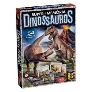 Brinquedo Jogo de Cartas Supermemória Dinossauros Grow 04210