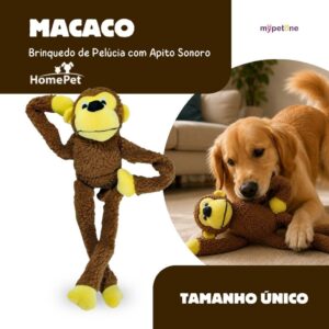 Brinquedo Pelúcia Macaco Apito Sonoro Tam. Único