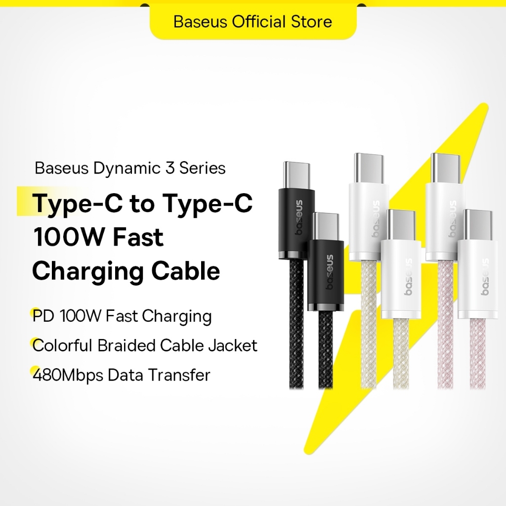 Cabo Baseus 100W PD USB C Para Tipo iPhone15 Carregador De