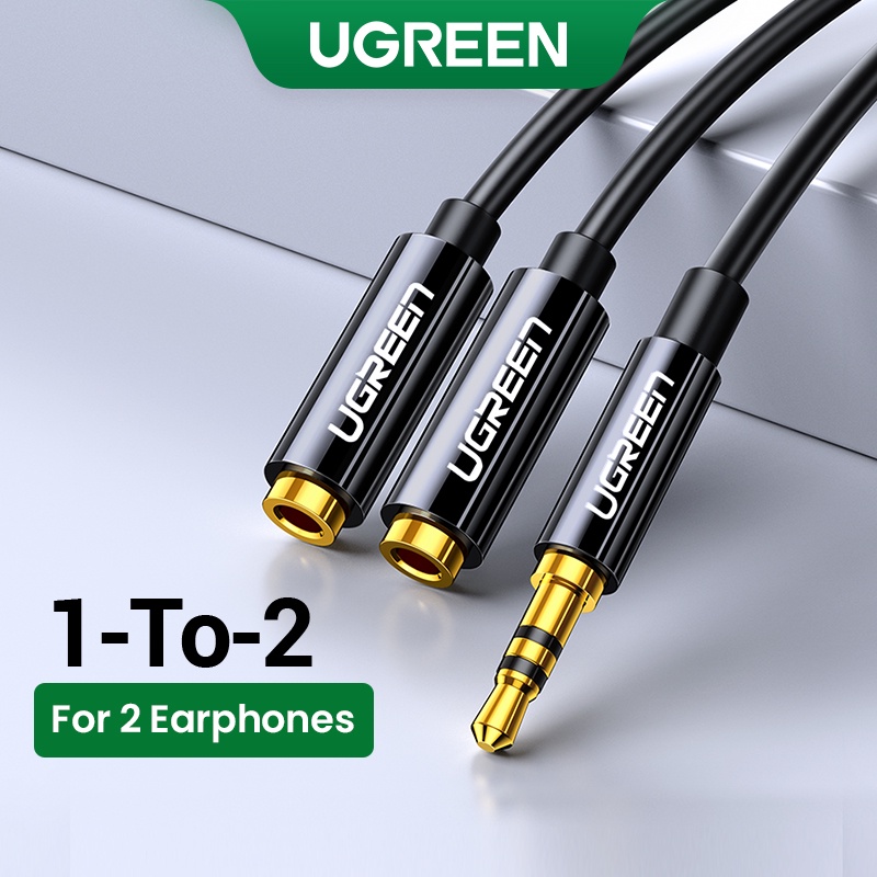 Cabo De Áudio Divisor De Fone De Ouvido Ugreen Adaptador Aux De 3,5