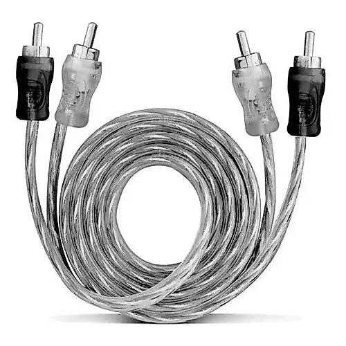 Cabo Rca 1 Metro Prime Plug Metal 5mm 1m Azul Svart Som Automotivo