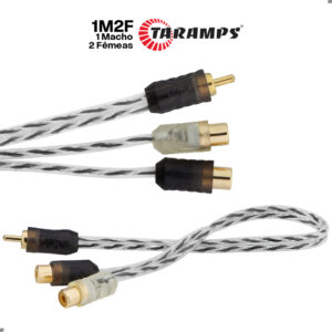 Cabo Y 1M2F 1 Macho 2 Fêmeas Rca Som Automotivo Injetado Flexível