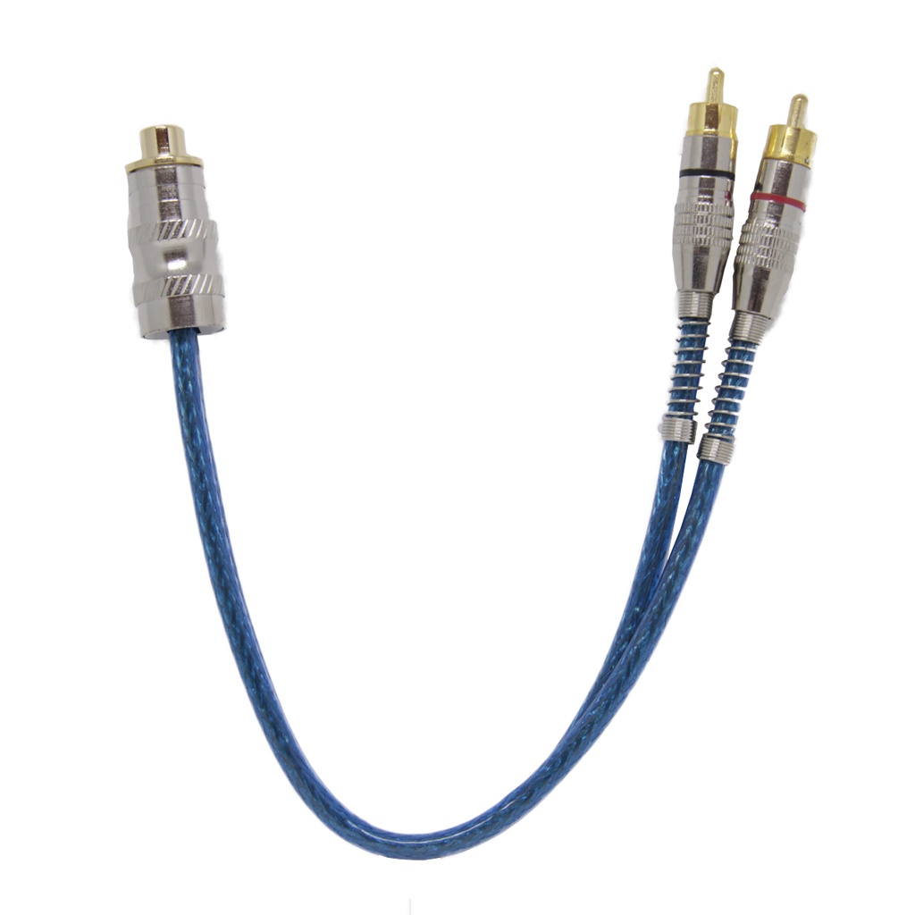 Cabo Y Prime Plug de Metal 5mm Azul 1F 2M Svart Techone Som