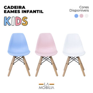 Cadeira Infantil Eames Colorida para Crianças para Brinquedoteca