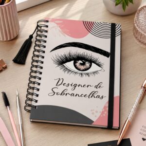 Caderneta Agendamento Designer de Sobrancelhas Caderno Agenda Design