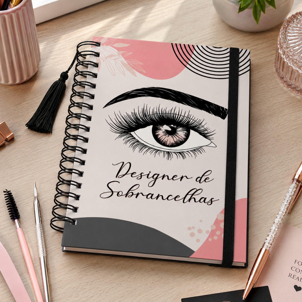 Caderneta Agendamento Designer de Sobrancelhas Caderno Agenda Design