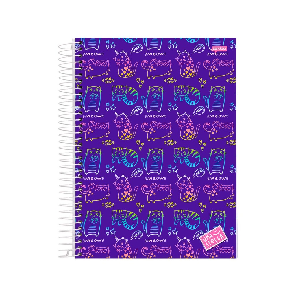 Caderno 15 Matéria Universitario Feminino 240 Folhas Stella Jandaia'