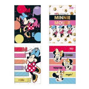 Caderno brochura capa dura 1 4 80 folhas Minnie Tilibra