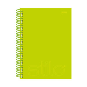 Caderno Cristal 150x210mm 80 Folhas Verde Neon Stilo