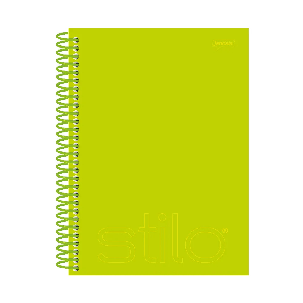 Caderno Cristal 150x210mm 80 Folhas Verde Neon Stilo