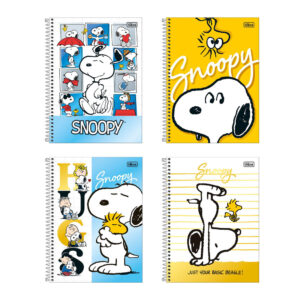 Caderno espiral capa dura universitário 10×1 160 folhas Snoopy Tilibra