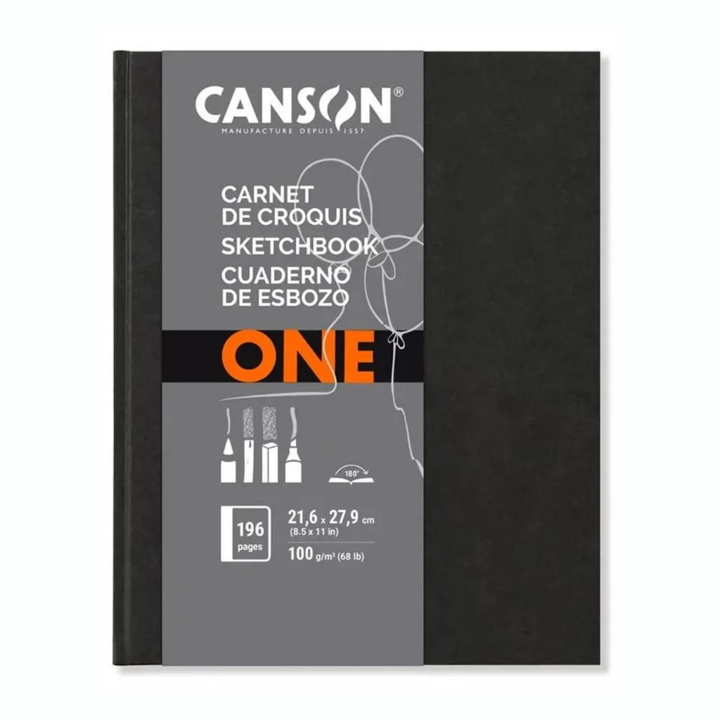 Caderno One Art Book Canson A4 98 Folhas 100g Sketchbook Artístico