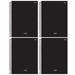Caderno Universitário Capa Dura 1 Matéria 80 Folhas Preto Stiff Slim