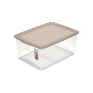 Caixa Organizadora Plástica Camurça 30L My Closet Ordene