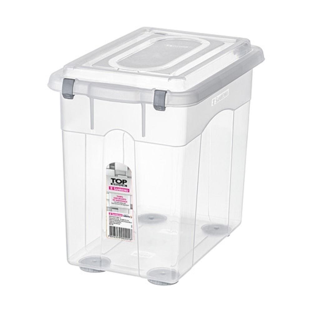 Caixa Organizadora Plástica Transparente 26,5L Sanremo